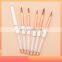 Professional custom Logo rose gold drill pipe pure mink hair crystal pen Kolinsky nail brush nail art pen