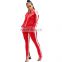 Best seller solid color tops and pants 2 piece set with zipper fall winter women's tracksuit outwear