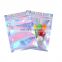 Clear and Hologram/Full Holographic Laser Silver Cosmetic Zipper Bag Leak Proof Reusable Food Storage Zip Lock Pouch