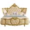 Luxury antique lavish style Classic soft bed Wooden beds furniture  bed frame bedroom sets