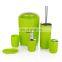 Hot sale bathroom accessories Black Grey  White 6PC Bathroom Accessories Set