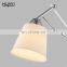 HUAYI New Model Luxury Style Home Villa Indoor Iron Antique Chrome Glass E14 Vintage Pendant Light