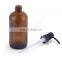 Custom Logo Amber Plastic Pet With Lotion Pump Spray Hotel Foaming Shampoo 500ml Green Glass Bottle Clear