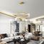 Gold Crystal Chandelier Modern Luxury Indoor Bedroom Pendant Light LED Modern 3 Rings Ceiling Lamp