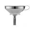 Silver Metal Cooking Funnel Food Stainless Steel Kitchen Funnel with Strainer Filter for Transferring Liquid Dry Ingredient