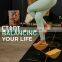 Natural Cork Round Yoga Blocks,Balance Moon Brick to Improve Yoga Practice, Strength,