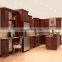Sharked teak wood design kitchen cabinets solid wood shaker cupboard with curved wood