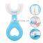 Hot selling Manual Silicone Baby Toothbrush Children U Shape Replacement Oral Care Cleaning Brush Kids Tooth Cleaner