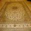 9x12ft/274x366cm beige color hand knotted silk persian for sitting room