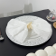 13 inch Retro Style White Silver Charger Plates Table Wedding Decor Plastic Textured Chargers for Dinner Plates Party