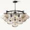 American Creative CABRETTE Clear Glass Round Chandelier For Living Room Bedroom Hotel Restaurant Decoration Large Led Chandelier