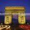 France famous building Arch de Triumph as stainless steel sculpture