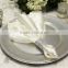 Hot sale, Polyester satin napkin with buckle for wedding, clover color