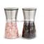 2016 manual brushed Stainless Steel Salt and Pepper Grinder Set with Matching Stand bean coffee grinder salt grinder bottle
