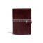 Hand-stitched with Dull Nickel Button for Closure Leather Book Holder