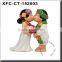 standing kissing bride and groom cake topper figurine wholesale