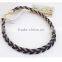 Metal Jewelry Luxurious European and American Fashion Exaggerated Leather Cord Short Necklace for Ladies