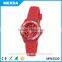 custom fancy girl quartz alloy case colorful silicone watch