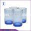 Mouth Blown set of 4 straight bubble shaped colored glass candle jar