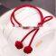 Korean Version High Elastic Handmade Cherry Knotted Hair Ring Tousheng Rubber Band Hair Accessories Hair Rope Accessories