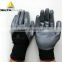 100% polyester oilproof 3/4 nitrile foam-coated knitted safety gloves