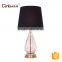 2016 Hot sell simple decoration copper base glass table lamp modern house reading light with fabric shade for home and hotel                        
                                                Quality Choice