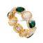 2015 new 18k Thick gold crystal gemstone bracelet
