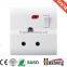 13A british wall socket with switch and neon