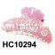 fashion beautiful plastic butterfly hair claw clip with stones