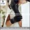 Ladies fashion dress leather car driving gloves with skin tight cuff