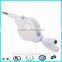 3.5mm male to 3.5mm female aux jack retractable cable