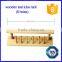 Clear varnished solid wooden test tube rack 6 holes tube capacity