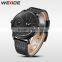 Relogios Masculino 2016 WEIDE New Luxury Leather Watches Men Strap Japan Movt Quartz Watch Stainless Steel Back