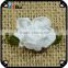 Wholesale white colour ribbon flower made in china