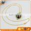 Stainless steel locket pendant with moonstone necklace