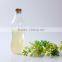 500ml factory price mouth blown antique shape transparent bamboo lid pyrex glass bottle