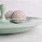 Contemporary Green Porcelain Fruit Bowl Home Decoration Pieces