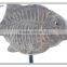 Decorative Resin Craft Fish Fossil With Metal Stand Animal Fossil