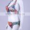 Classy peacock pattern sex girl silk bikini swimsuit skirt