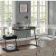 Factory direct sale Tribeca Black Glass computer desks
