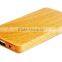 Logo custom external portable power bank design power bank 8000mah wood power bank