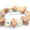 Bohemian Gemstone Glam Vintage Style Brown UV Plated Beads Tibetan Stretch Bracelet Brown Wood Bracelet