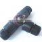 field installable screw fixing waterproof 3-way T connector Tee junction