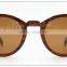Rewood Wooden Aluminum Round Frame Sunglass Wholesale Hhigh Quality Cat 3 uv400 Sunglasses