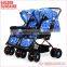 Functional Top Quality Double Baby Stroller with Big Shopping Bag