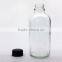 4oz Clear Large Aroma Boston Round Glass Bottle