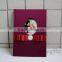 Custom Handmade Luxury dark Fuchsia wedding guest book with you own photo