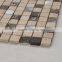 JY-Mx-SM01 Mosaic with travertine resion aluminum chips mixed design