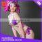 Elegant handmade purple feather headdress rhinestone beaded queen carnival costumes