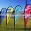 Outdoor advertising display fiberglass pole polyester flag teardrop banner, outdoor beach flag banner